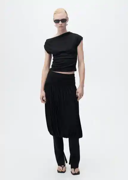 Top Juli Negro Talla S Mujer Mango