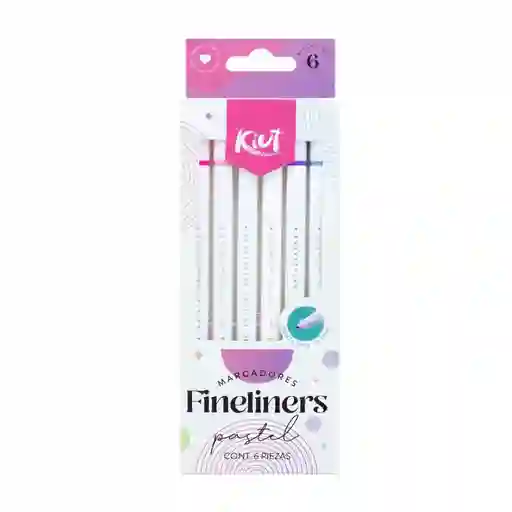 Fineliners Pastel X6 Kiut 568392