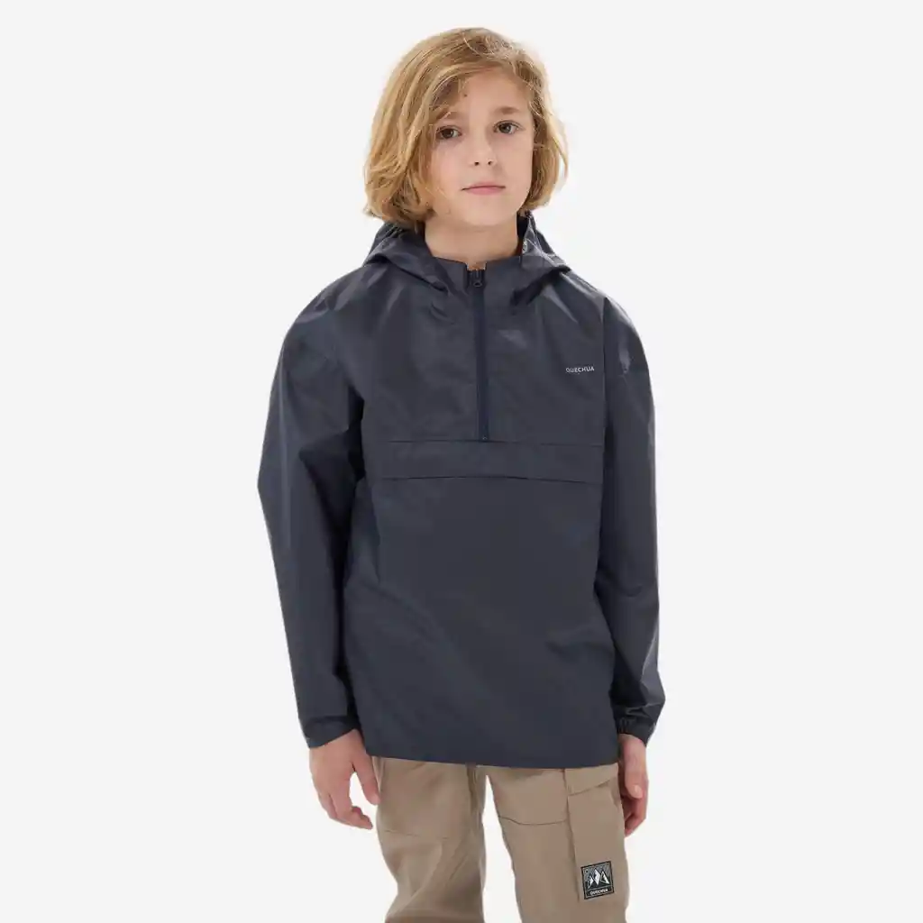 Chaqueta Impermeable de Senderismo Para Niños de 7-15 Años Quechua Mh100 Azul