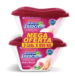 Blancox Detergente Lavaloza Lozacrem Aloe y Rosas en Pasta