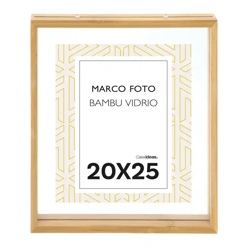 Casaideas Marco Madera Vidrio 20 x 25 Diseño 0001