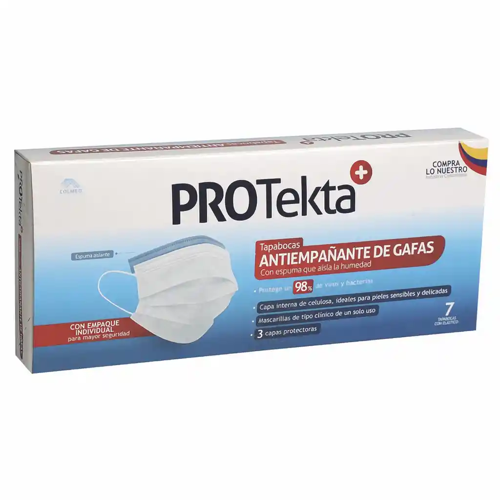 Protekta Tapabocas con Antiempañante de Gafas