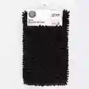 Tapete de Baño Tipo Chenile. Material: Poliéster. Dimensiones: 50 x 80  cm. Color: Negro. Sku 195805
