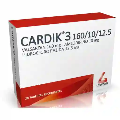 Cardik 3 (160 mg / 10 mg / 12.5 mg)