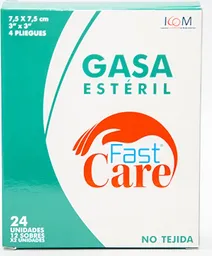 Fast Care Gasa Estéril x 12 Unidades