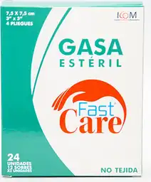 Fast Care Gasa Estéril x 12 Unidades