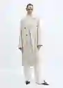 Abrigo Picarol Piedra Talla M Mujer Mango