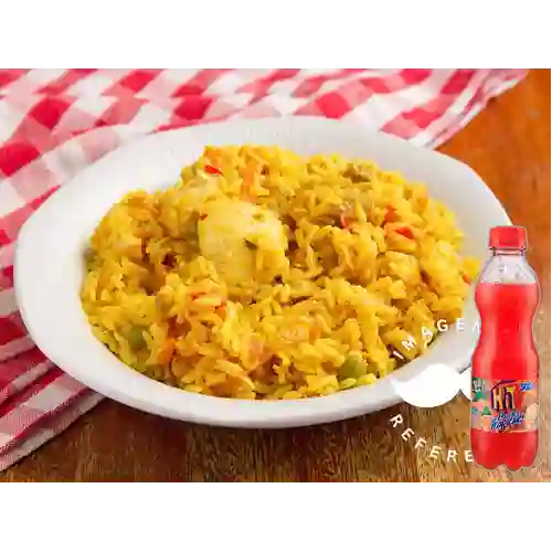 Combo Arroz con Pollo + Hit Tropical 500 ml