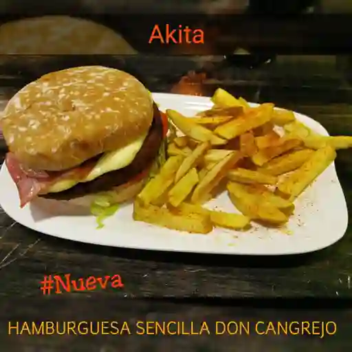 Hamburguesa Sencilla Don Cangrejo