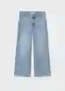 Jeans Culotte Tejano Medio Talla 44 Mujer Mango