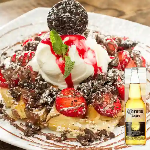 Combo Waffle Selva Negra + Corona 330 ml