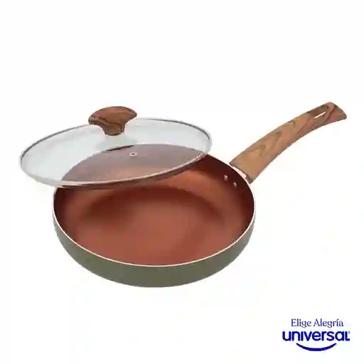 Sarten Cuarzo + Tapa Vidrio Universal