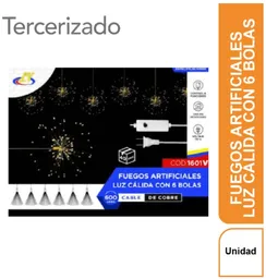Fuego Artificial Luz Clida Con 6 Bolas