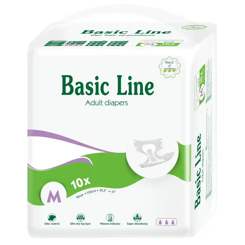 Basic Line Pañales Incontinencia Adulto Talla M