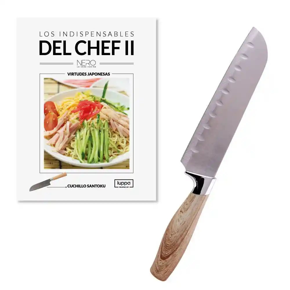 T2 Cuchillo Santoku + Libro Luppa