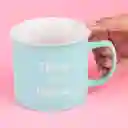 Taza Cerámica de Serie Azul 390 mL Miniso