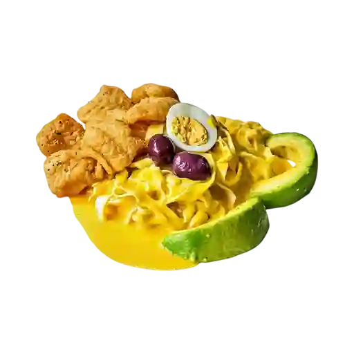 Tallarin a la Huancaína con Pescado