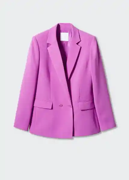 Blazer Americana Iguana Morado Talla 25 Mujer Mango