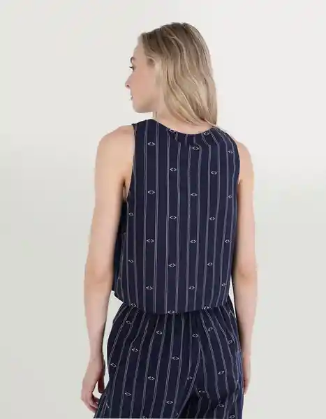Camisa de Pijama Aerie Azul Talla X-SMALL 1819410 American Eagle