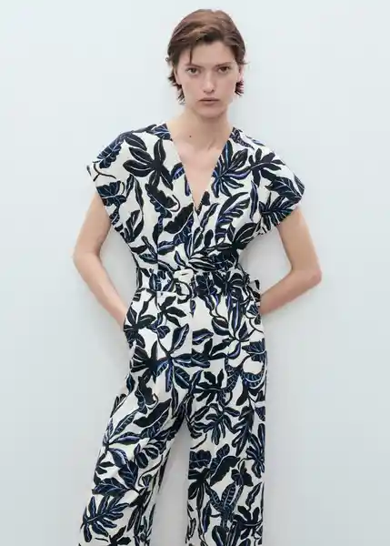 Enterizo Mono Merci Azul Talla XS Mujer Mango