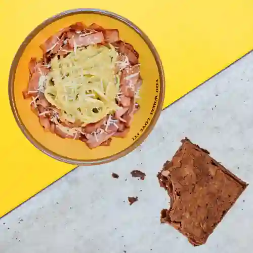 Cheesebonara & Brownie
