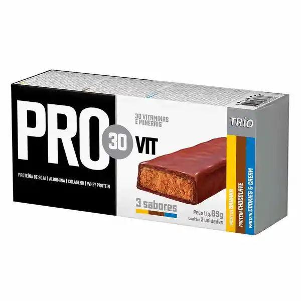 Trío Barra de Proteína Pro 30 Vit