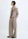 Pantalón Florida Beige Talla 42 Mujer Mango