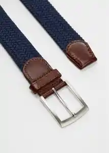 Cinturón Elástico Navy Talla 90 Hombre Mango
