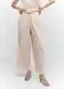 Pantalón Veronab-a Crudo Talla M Mujer Mango