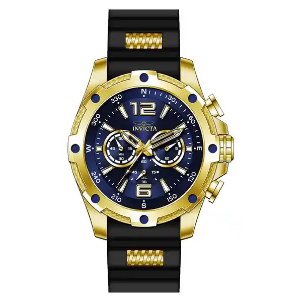 Invicta Reloj Hombre Dorado Negro Inv19659