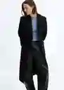 Abrigo Linda Negro Talla L Mujer Mango