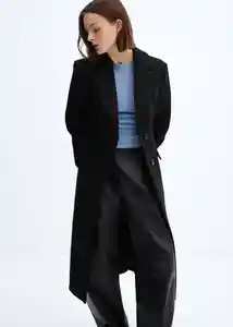 Abrigo Linda Negro Talla L Mujer Mango