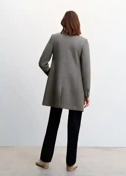 Abrigo Dali Gris Talla XL Mujer Mango