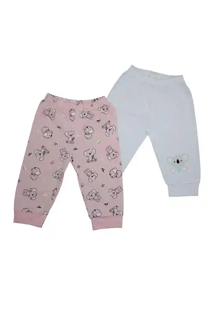 Pantalón Set X2 100% Alg 12/18mese-rosa Clar