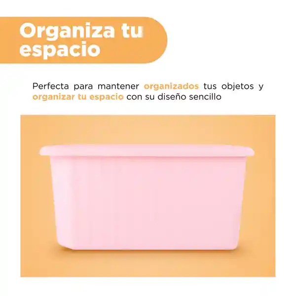Organizador Plástico Cesta de Almacenamiento Rosa Miniso