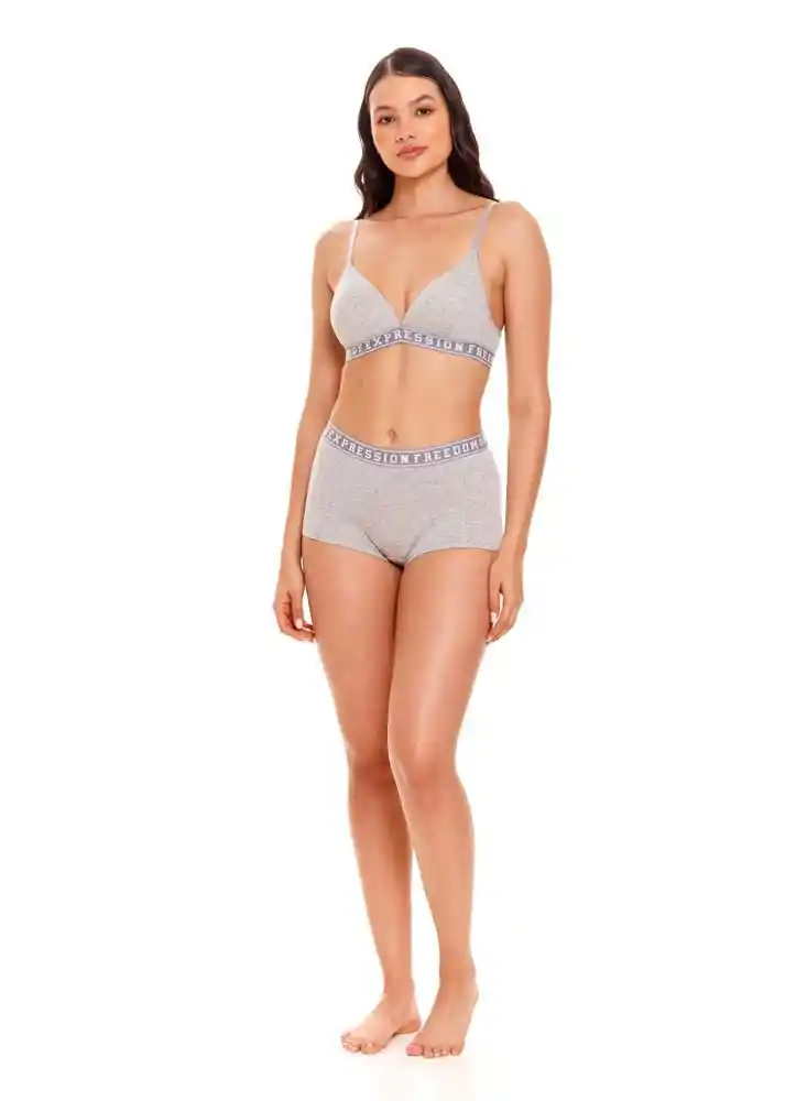 Brasier Triangular Elástico en Base 34b-gris
