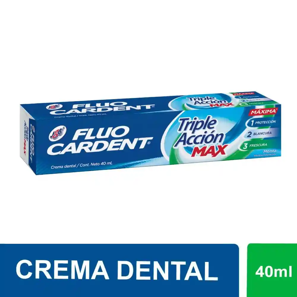 Fluo Cardent Crema Dental Triple Acción Max