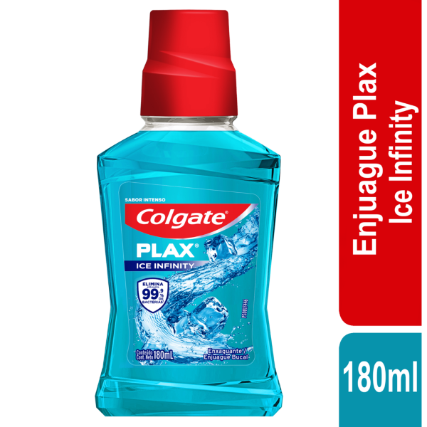 Colgate Enjuague Bucal Plax Ice Infinity 180 ml