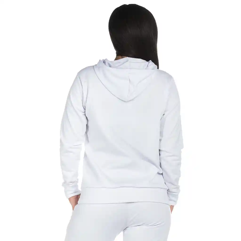 Buzo Hoodie Logo Vintage Femenino Blanco-M