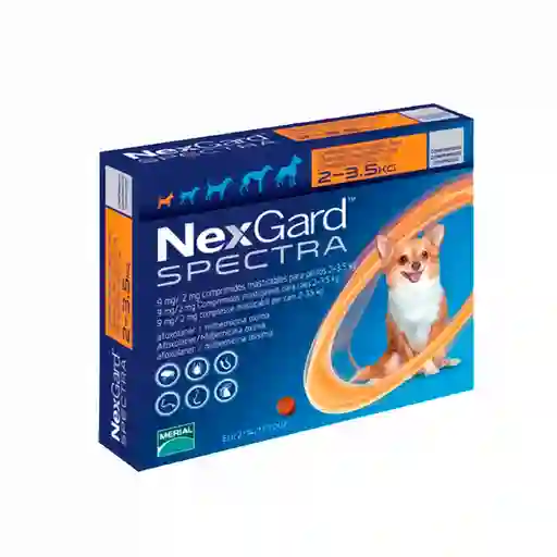 Nexgard Spectra Antipulgas Para Perros 2 a 3.5 Kg