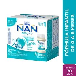 Fórmula infantil líquida NAN OPTIPRO 1 Caja x 4 botellas