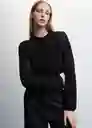 Saco Jersey Leslie Negro Talla M Mujer Mango