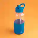 Vaso Plástico Con Asa y Funda de Serie Azul Miniso