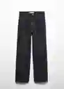 Pantalón Jean Matilda Tejano Negro Talla 38 Mujer Mango