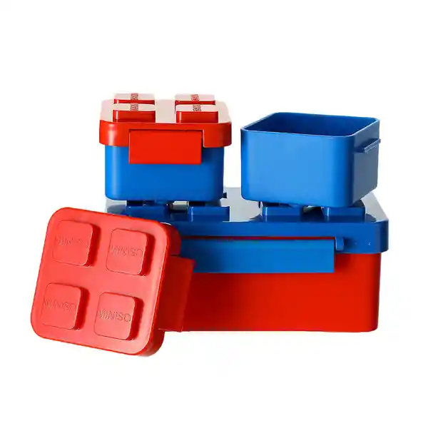 Miniso Contenedor Bento Building Blocks Series 3 Piezas