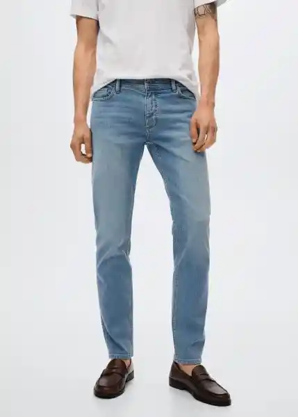 Jeans Jan Tejano Claro Talla 42 Hombre Mango