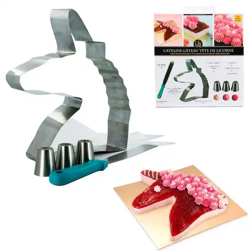 Set de Reposteria Lily Cook Plateado 5 Pz Acero Inoxidable Kp