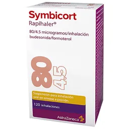 Symbicort Rapihaler Suspensión para Inhalación Oral (80 mcg/4.5 mcg)