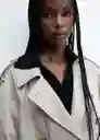 Abrigo Trench Fluid Gris Claro Vigoré Talla M Mujer Mango