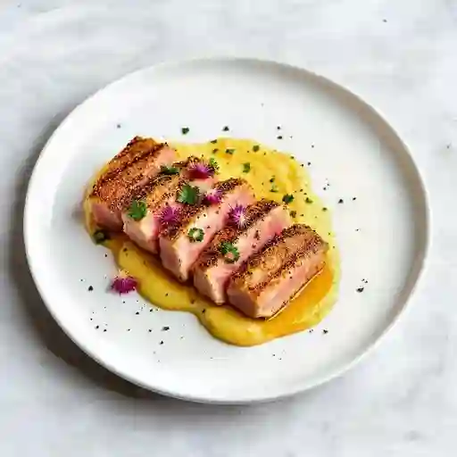 Atún Rosé con Puré de Papa